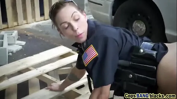 Watch Two female cops fuck a black dude as his punishement fresh Clips