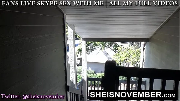 Watch Naughty Stepsister Sneak Outdoors To Meet For Secrete Kneeling Blowjob And Facial, A Sexy Ebony Babe With Long Blonde Hair Cleavage Is Exposed While Giving Her Stepbrother POV Blowjob, Stepsister Sheisnovember Swallow Cumshot on Msnovember fresh Clips