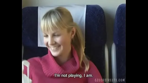 Oglejte si Czech streets Blonde girl in train sveže posnetke