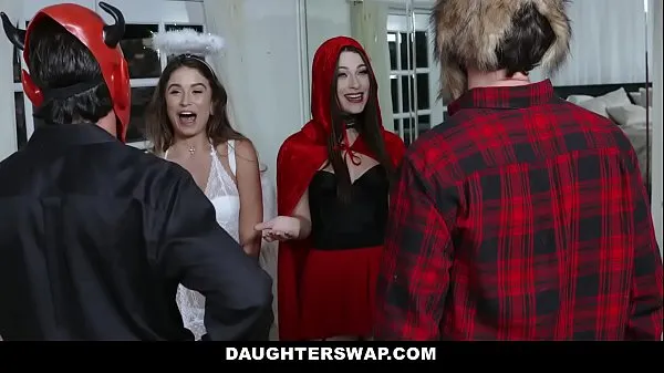 Watch Cosplay (Lacey Channing) (Pamela Morrison) Receive Juicy Halloween Treat From StepDaddies fresh Clips