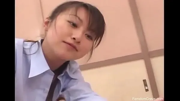 Tonton Asian teacher punishing bully with her strapon Klip baru
