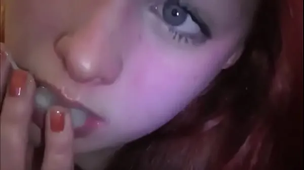 Watch Married redhead playing with cum in her mouth fresh Clips