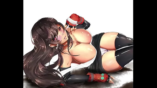 Oglejte si Hentai] Tifa and her huge boobies in a lewd pose, showing her pussy sveže posnetke