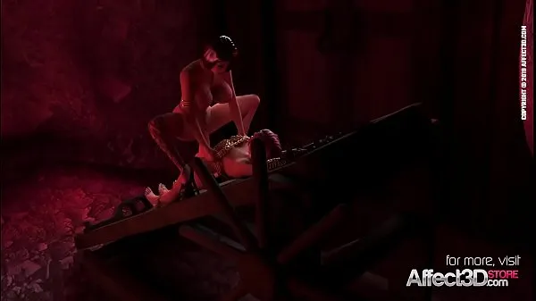 Se Big tits vampire gives a blowjob to the bondaged futanari babe in a 3d animation ferske klipp