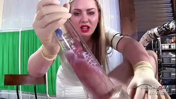 Watch Nurse she like work with milker Machine fresh Clips