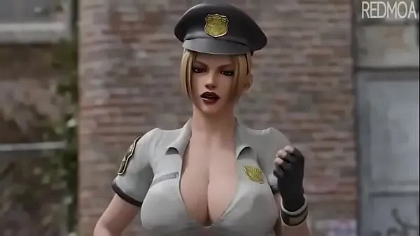 Tonton female cop want my cock 3d animation Klip baharu