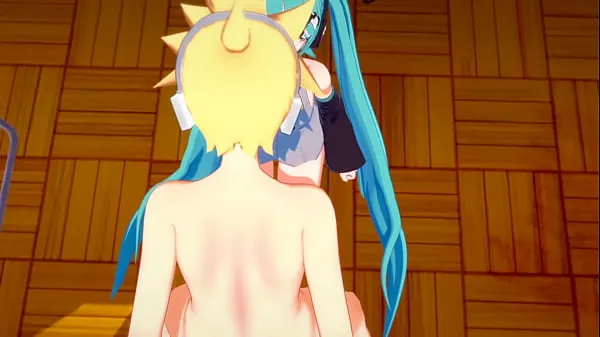 Se Vocaloid Hentai 3D - Len and Miku. Handjob and blowjob with cum in her mouth friske klip
