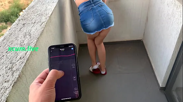 Watch Controlling vibrator by step brother in public places fresh Clips