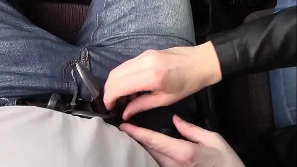 Watch Milking husband cock in car (with handcuffs fresh Clips