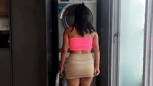 Watch Latina stepmom get stuck in the washer and stepson fuck her fresh Clips