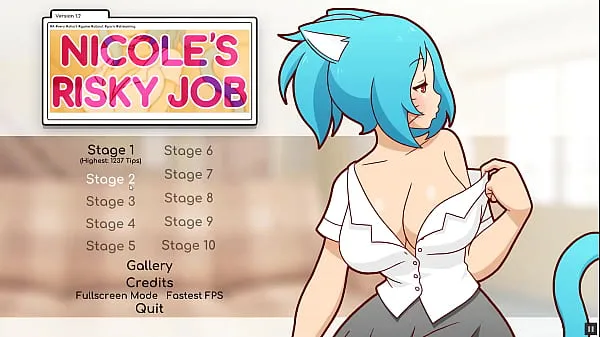 Katso Nicole Risky Job [Hentai game PornPlay ] Ep.2 fondling tits to attract more customers tuoretta leikettä