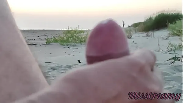 Watch French teacher amateur handjob on public beach with cumshot Extreme sex in front of strangers - MissCreamy fresh Clips