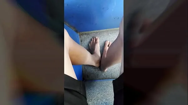 Xem Twink walking barefoot on the road and still no shoe in a tram to the city Clip mới