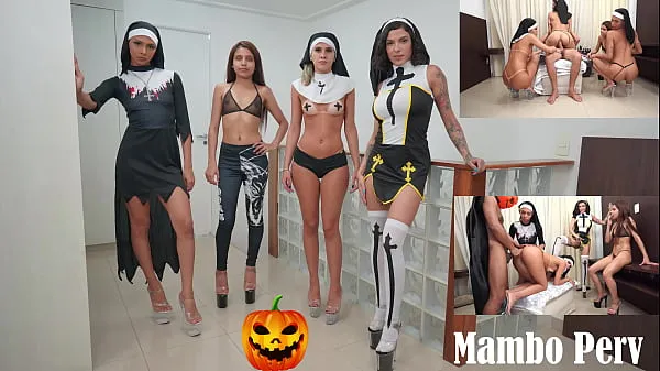 دیکھیں Halloween Perv Nuns squad : 4 perv nuns sex ritual & reverse gangbang (Anal, nuns, blasphemy, 1guy on 4 girls, demon girl, gapes, ATM,ATOGM) OB230 تازہ تراشے