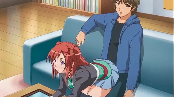Tonton step Brother gets a boner when step Sister sits on him - Hentai [Subtitled Klip baru