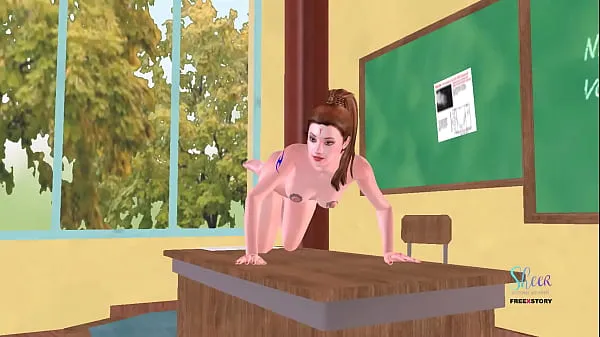 شاهد Animated 3d sex video of a cute teen girl givng sexy poses and masturbating - fingering pussy مقاطع جديدة