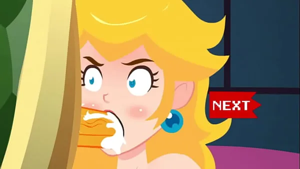 Mira Princess Peach Very sloppy blowjob, deep throat and Throatpie - Games clips nuevos